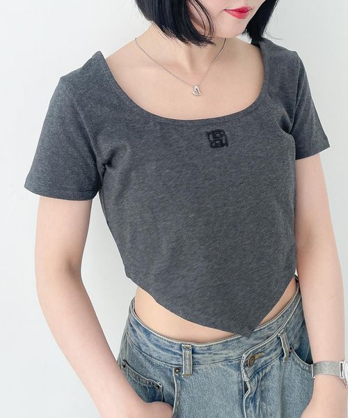 Heather 【WEB限定価格】ヘムデザインショートスリーブカットソー チャコールグレー FREE ウィメンズインナー ヘザー 133945 and ST アンドエスティ(旧ドットエスティ) Heather 【WEB限定価格】ヘムデザインショートスリーブカットソー チャコールグレー FREE ウィメンズインナー ヘザー 133945 and ST アンドエスティ(旧ドットエスティ)