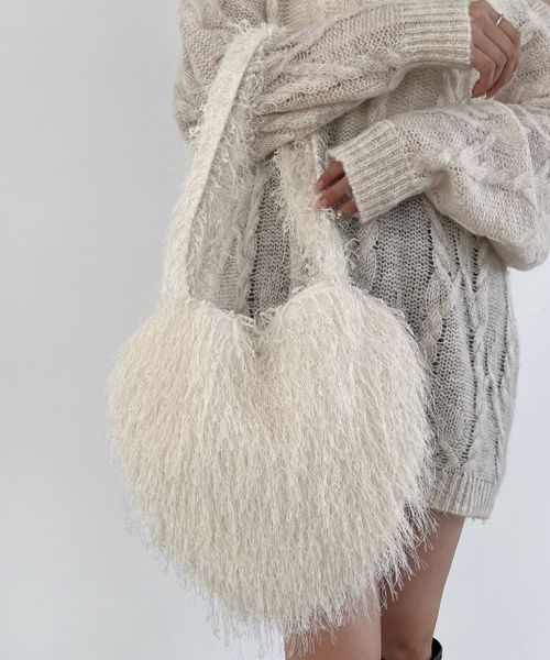 Heather ジャガードハートBAG ナチュラル ウィメンズグッズ ヘザー 143614 and ST アンドエスティ(旧ドットエスティ) Heather ジャガードハートBAG ナチュラル ウィメンズグッズ ヘザー 143614 and ST アンドエスティ(旧ドットエスティ)