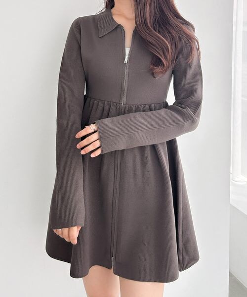 ZIPペプラムワンピース | [公式]ヘザー（Heather）通販 