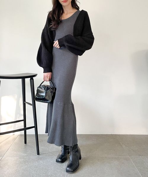 ボレロSETニットワンピース2 FREE