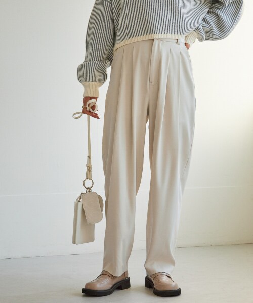 4 12プライスダウン 2タックバナナパンツ 公式 ヘザー Heather 通販