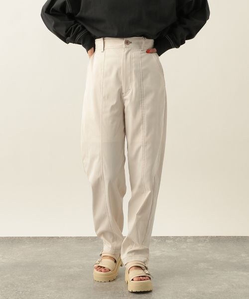 配色ステッチハイウエストパンツ 公式 ヘザー Heather 通販