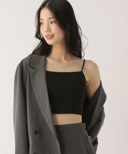 Heather 【一部カラー40%OFF】カップ付きリブキャミ ブラック S ウィメンズインナー ヘザー 279752 and ST アンドエスティ(旧ドットエスティ) Heather 【一部カラー40%OFF】カップ付きリブキャミ ブラック S ウィメンズインナー ヘザー 279752 and ST アンドエスティ(旧ドットエスティ)