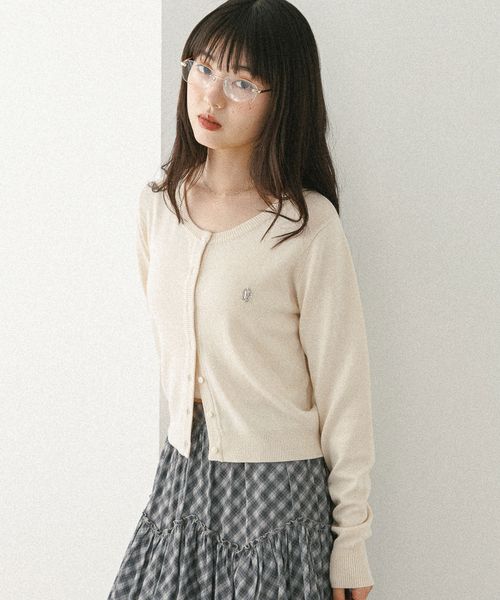 Heather 【期間限定価格】モチーフコンパクトカーディガン ナチュラル FREE ウィメンズインナー ヘザー 322180 and ST アンドエスティ(旧ドットエスティ) Heather 【期間限定価格】モチーフコンパクトカーディガン ナチュラル FREE ウィメンズインナー ヘザー 322180 and ST アンドエスティ(旧ドットエスティ)