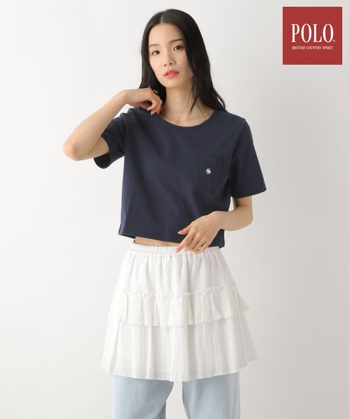 Heather 【POLO BCS(ポロ・ビーシーエス)】ポケット刺繍TEE ネイビー FREE ウィメンズインナー ヘザー 324444 and ST アンドエスティ(旧ドットエスティ) Heather 【POLO BCS(ポロ・ビーシーエス)】ポケット刺繍TEE ネイビー FREE ウィメンズインナー ヘザー 324444 and ST アンドエスティ(旧ドットエスティ)