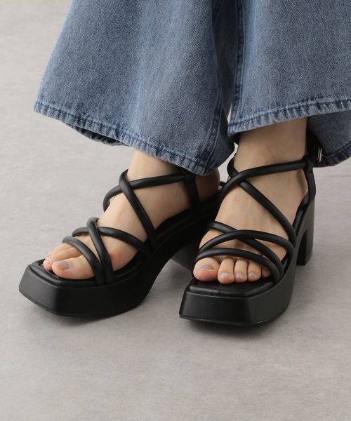 Heather チューブクロスサンダル ブラック M ウィメンズグッズ ヘザー 324622 and ST アンドエスティ(旧ドットエスティ) Heather チューブクロスサンダル ブラック M ウィメンズグッズ ヘザー 324622 and ST アンドエスティ(旧ドットエスティ)