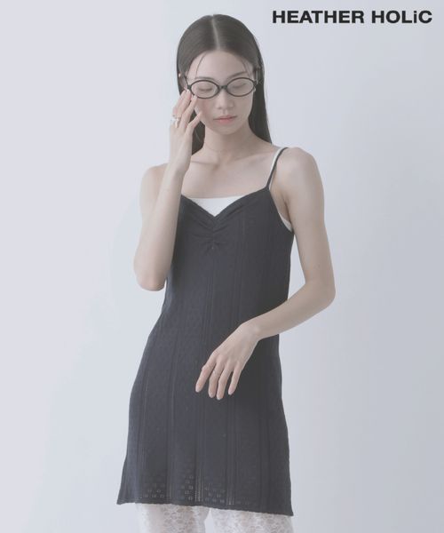 Heather 【WEB限定】HOLiC パターンメッシュキャミワンピース ネイビー FREE 福袋他 ヘザー 325923 and ST アンドエスティ(旧ドットエスティ) Heather 【WEB限定】HOLiC パターンメッシュキャミワンピース ネイビー FREE 福袋他 ヘザー 325923 and ST アンドエスティ(旧ドットエスティ)