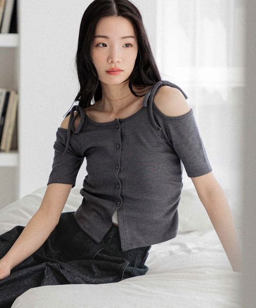 Heather 【7/1プライスダウン】リボンオフショルカットTEE ブラック FREE ウィメンズインナー ヘザー 452631 and ST アンドエスティ(旧ドットエスティ) Heather 【7/1プライスダウン】リボンオフショルカットTEE ブラック FREE ウィメンズインナー ヘザー 452631 and ST アンドエスティ(旧ドットエスティ)