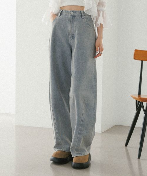 Heather ビジューカーブデニムパンツ ブルー M ウィメンズボトムス ヘザー 491005 and ST アンドエスティ(旧ドットエスティ) Heather ビジューカーブデニムパンツ ブルー M ウィメンズボトムス ヘザー 491005 and ST アンドエスティ(旧ドットエスティ)