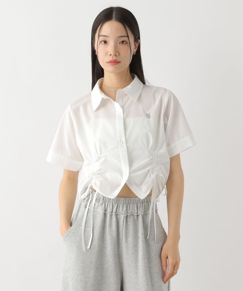 Heather モチーフドロストシャツ(半袖) オフホワイト FREE ウィメンズインナー ヘザー 491039 and ST アンドエスティ(旧ドットエスティ) Heather モチーフドロストシャツ(半袖) オフホワイト FREE ウィメンズインナー ヘザー 491039 and ST アンドエスティ(旧ドットエスティ)