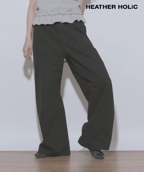 Heather 【WEB限定】HOLiC ワイドベイカーパンツ ブラック S 福袋他 ヘザー 496546 and ST アンドエスティ(旧ドットエスティ) Heather 【WEB限定】HOLiC ワイドベイカーパンツ ブラック S 福袋他 ヘザー 496546 and ST アンドエスティ(旧ドットエスティ)