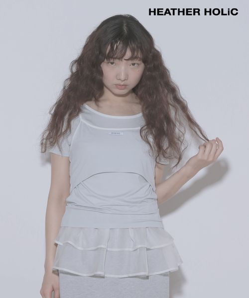 Heather 【WEB限定】HOLiC カット2PTEE ライトブルー FREE 福袋他 ヘザー 497282 and ST アンドエスティ(旧ドットエスティ) Heather 【WEB限定】HOLiC カット2PTEE ライトブルー FREE 福袋他 ヘザー 497282 and ST アンドエスティ(旧ドットエスティ)