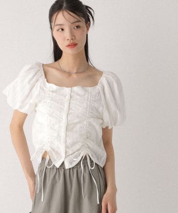 HEVE 2WAYジャケット半袖ブラウス 2WAYドロストブラウス（半袖） | [公式]ヘザー（Heather）通販