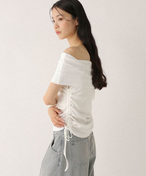 Heather サイドドロストカットTEE オフホワイト FREE ウィメンズインナー ヘザー 497305 and ST アンドエスティ(旧ドットエスティ) Heather サイドドロストカットTEE オフホワイト FREE ウィメンズインナー ヘザー 497305 and ST アンドエスティ(旧ドットエスティ)