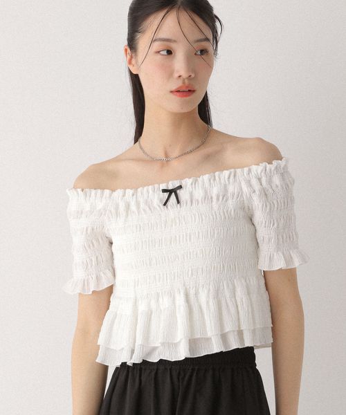 Heather シャーリングカットTEE オフホワイト FREE ウィメンズインナー ヘザー 497351 and ST アンドエスティ(旧ドットエスティ) Heather シャーリングカットTEE オフホワイト FREE ウィメンズインナー ヘザー 497351 and ST アンドエスティ(旧ドットエスティ)