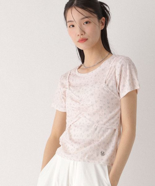 Heather ビスチェ風カットTEE ピンク FREE ウィメンズインナー ヘザー 497928 and ST アンドエスティ(旧ドットエスティ) Heather ビスチェ風カットTEE ピンク FREE ウィメンズインナー ヘザー 497928 and ST アンドエスティ(旧ドットエスティ)
