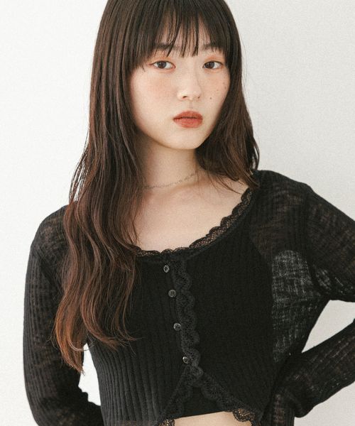 Heather 【新色予約】シアーレースカーディガン ブラック FREE ウィメンズインナー ヘザー 573229 and ST アンドエスティ(旧ドットエスティ) Heather 【新色予約】シアーレースカーディガン ブラック FREE ウィメンズインナー ヘザー 573229 and ST アンドエスティ(旧ドットエスティ)