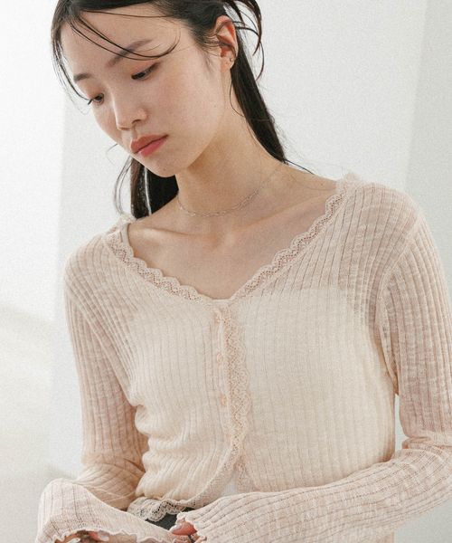 Heather 【一部追加予約】シアーレースカーディガン ピンク FREE ウィメンズインナー ヘザー 573229 and ST アンドエスティ(旧ドットエスティ) Heather 【一部追加予約】シアーレースカーディガン ピンク FREE ウィメンズインナー ヘザー 573229 and ST アンドエスティ(旧ドットエスティ)