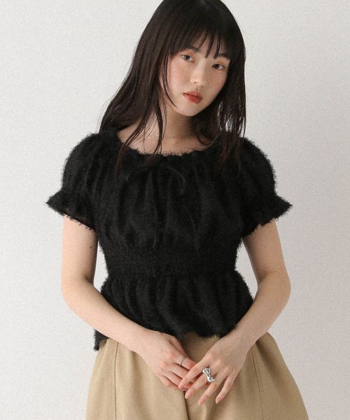 Heather ジャガードリボンブラウス ブラック FREE ウィメンズインナー ヘザー 575725 and ST アンドエスティ(旧ドットエスティ) Heather ジャガードリボンブラウス ブラック FREE ウィメンズインナー ヘザー 575725 and ST アンドエスティ(旧ドットエスティ)