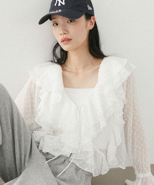 Heather ラッフルリボンブラウス ナチュラル FREE ウィメンズインナー ヘザー 575759 and ST アンドエスティ(旧ドットエスティ) Heather ラッフルリボンブラウス ナチュラル FREE ウィメンズインナー ヘザー 575759 and ST アンドエスティ(旧ドットエスティ)