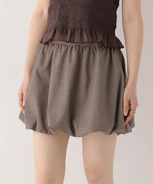 Heather 【一部予約】ギャザーバルーンミニスカート ブラウン M ウィメンズボトムス ヘザー 576805 and ST アンドエスティ(旧ドットエスティ) Heather 【一部予約】ギャザーバルーンミニスカート ブラウン M ウィメンズボトムス ヘザー 576805 and ST アンドエスティ(旧ドットエスティ)