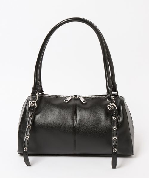 Heather ハトメミニボストンBAG ブラック ウィメンズグッズ ヘザー 577057 and ST アンドエスティ(旧ドットエスティ) Heather ハトメミニボストンBAG ブラック ウィメンズグッズ ヘザー 577057 and ST アンドエスティ(旧ドットエスティ)