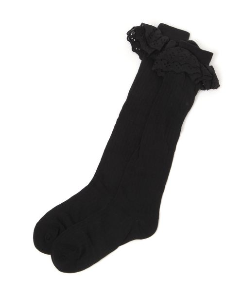 Heather レースフリルSOX ブラック ウィメンズグッズ ヘザー 578747 and ST アンドエスティ(旧ドットエスティ) Heather レースフリルSOX ブラック ウィメンズグッズ ヘザー 578747 and ST アンドエスティ(旧ドットエスティ)