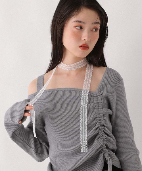 Heather 【11/5プライスダウン】レースチョーカー オフホワイト ウィメンズグッズ ヘザー 590709 and ST アンドエスティ（旧ドットエスティ）