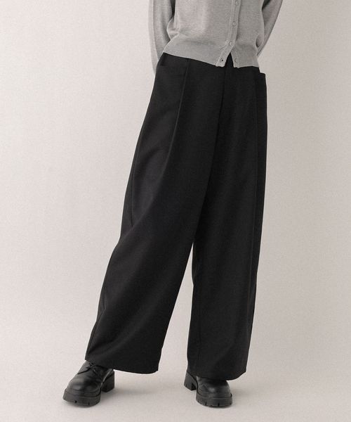 Heather 【11/5プライスダウン】【一部カラー30%OFF】アソートワイドバレルパンツ ブラック S ウィメンズボトムス ヘザー 592828 and ST アンドエスティ（旧ドットエスティ）