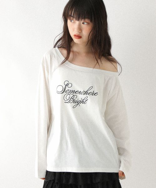 Heather 【9/10プライスダウン】ワンショルアソートロゴTEE オフホワイト FREE ウィメンズインナー ヘザー 593576 and ST アンドエスティ(旧ドットエスティ) Heather 【9/10プライスダウン】ワンショルアソートロゴTEE オフホワイト FREE ウィメンズインナー ヘザー 593576 and ST アンドエスティ(旧ドットエスティ)