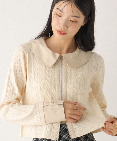 Heather 【11/5プライスダウン】布帛ドッキングZIPニット ナチュラル FREE ウィメンズインナー ヘザー 598415 and ST アンドエスティ(旧ドットエスティ) Heather 【11/5プライスダウン】布帛ドッキングZIPニット ナチュラル FREE ウィメンズインナー ヘザー 598415 and ST アンドエスティ(旧ドットエスティ)