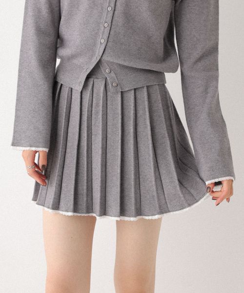 Heather 【11/5プライスダウン】レースプリーツミニスカート ライトグレー FREE ウィメンズボトムス ヘザー 599203 and ST アンドエスティ(旧ドットエスティ) Heather 【11/5プライスダウン】レースプリーツミニスカート ライトグレー FREE ウィメンズボトムス ヘザー 599203 and ST アンドエスティ(旧ドットエスティ)