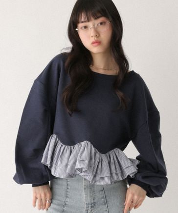 ドッキングフリルスウェット | [公式]ヘザー（Heather）通販