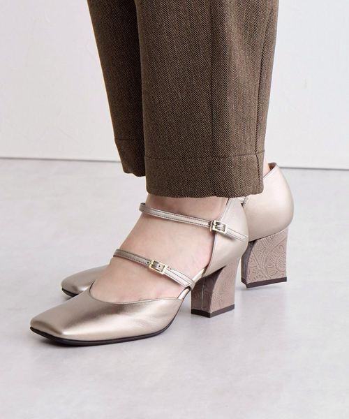 卑弥呼 ダブルベルトセパレートパンプス / 641325 パープル 37インチ ウィメンズグッズ ヒミコ 254246 and ST アンドエスティ（旧ドットエスティ）