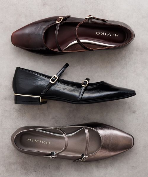 卑弥呼 ダブルベルトローヒールメリージェーンパンプス/651313 オレンジ 38インチ ウィメンズグッズ ヒミコ 601202 and ST アンドエスティ（旧ドットエスティ）