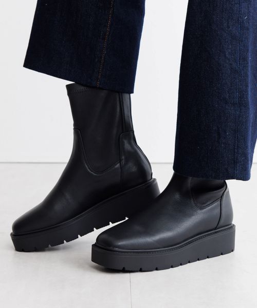 卑弥呼 プラットフォームストレッチブーツ/651421 ホワイト ウィメンズグッズ ヒミコ 604007 and ST アンドエスティ（旧ドットエスティ）