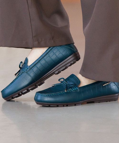 卑弥呼 リボンモチーフモカシン/651328 ブルー ウィメンズグッズ ヒミコ 604012 and ST アンドエスティ（旧ドットエスティ）