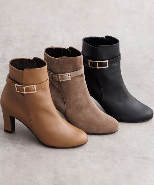 卑弥呼 サイドバックルヒールブーツ/651410 グリーン 37インチ ウィメンズグッズ ヒミコ 611366 and ST アンドエスティ（旧ドットエスティ）