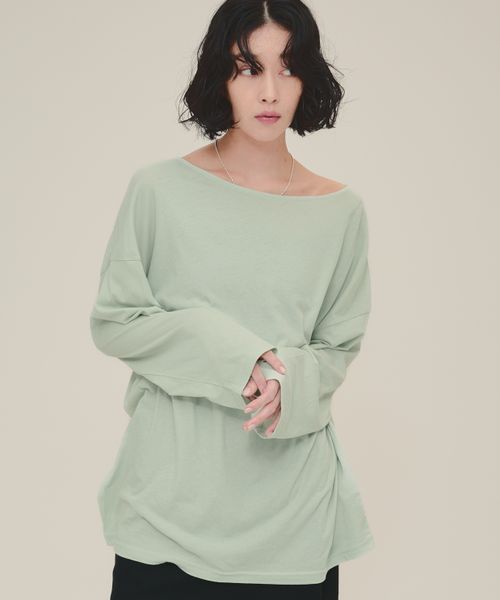 JEANASIS 【eL】Sheer Loose Tee LS グリーン FREE スペシャルライン ジーナシス 100528 and ST アンドエスティ(旧ドットエスティ) JEANASIS 【eL】Sheer Loose Tee LS グリーン FREE スペシャルライン ジーナシス 100528 and ST アンドエスティ(旧ドットエスティ)