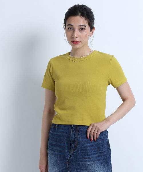 JEANASIS 【eL】Rib Just Tee イエロー FREE スペシャルライン ジーナシス 105145 and ST アンドエスティ(旧ドットエスティ) JEANASIS 【eL】Rib Just Tee イエロー FREE スペシャルライン ジーナシス 105145 and ST アンドエスティ(旧ドットエスティ)