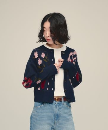 eL】12G Botanical Jacquard Cardigan【先行予約】 | [公式]ジーナシス
