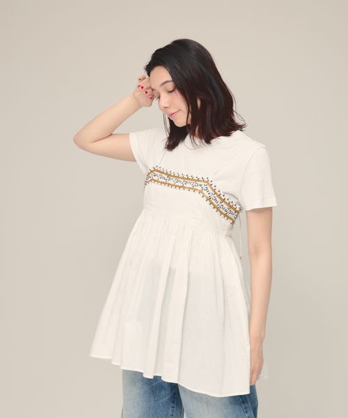 JEANASIS 【eL】Made in India Beads Camisole オフホワイト FREE スペシャルライン ジーナシス 119070 and ST アンドエスティ(旧ドットエスティ) JEANASIS 【eL】Made in India Beads Camisole オフホワイト FREE スペシャルライン ジーナシス 119070 and ST アンドエスティ(旧ドットエスティ)