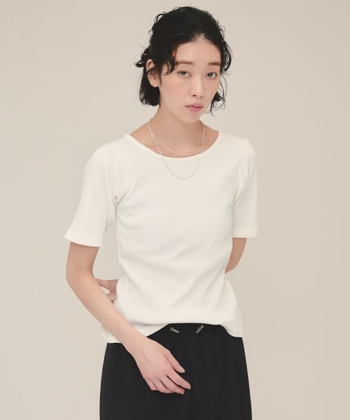 JEANASIS 【eL】Back Ribbon Tee オフホワイト FREE スペシャルライン ジーナシス 120981 and ST アンドエスティ(旧ドットエスティ) JEANASIS 【eL】Back Ribbon Tee オフホワイト FREE スペシャルライン ジーナシス 120981 and ST アンドエスティ(旧ドットエスティ)