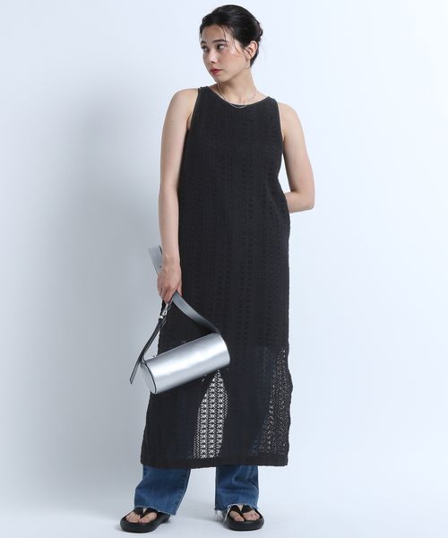 JEANASIS 【eL】Bicolor Sleeveless One-piece ブラック FREE スペシャルライン ジーナシス 125347 and ST アンドエスティ(旧ドットエスティ) JEANASIS 【eL】Bicolor Sleeveless One-piece ブラック FREE スペシャルライン ジーナシス 125347 and ST アンドエスティ(旧ドットエスティ)