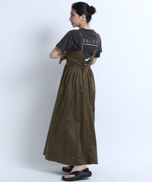 JEANASIS 【eL】Tight Flarer One-piece カーキ FREE スペシャルライン ジーナシス 136102 and ST アンドエスティ(旧ドットエスティ) JEANASIS 【eL】Tight Flarer One-piece カーキ FREE スペシャルライン ジーナシス 136102 and ST アンドエスティ(旧ドットエスティ)