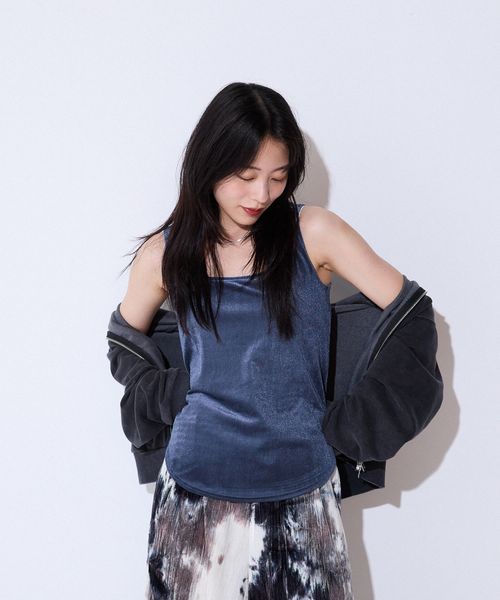 JEANASIS ショルダースナップベロアタンク ブルー FREE ウィメンズインナー ジーナシス 142595 and ST アンドエスティ(旧ドットエスティ) JEANASIS ショルダースナップベロアタンク ブルー FREE ウィメンズインナー ジーナシス 142595 and ST アンドエスティ(旧ドットエスティ)