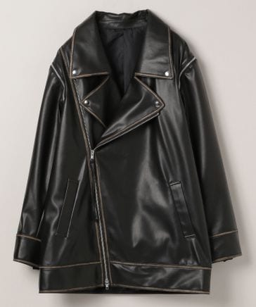 JEANASISカコウナイロンライダース 先行予約】レザーライクカコウBIG