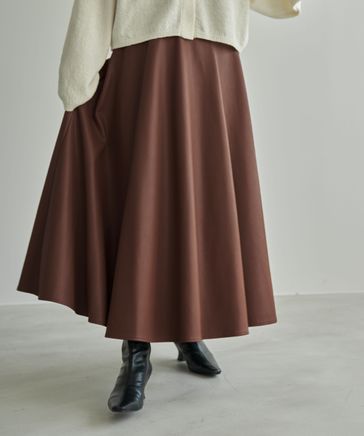 【eL】Vegan Leather Flare Skirt