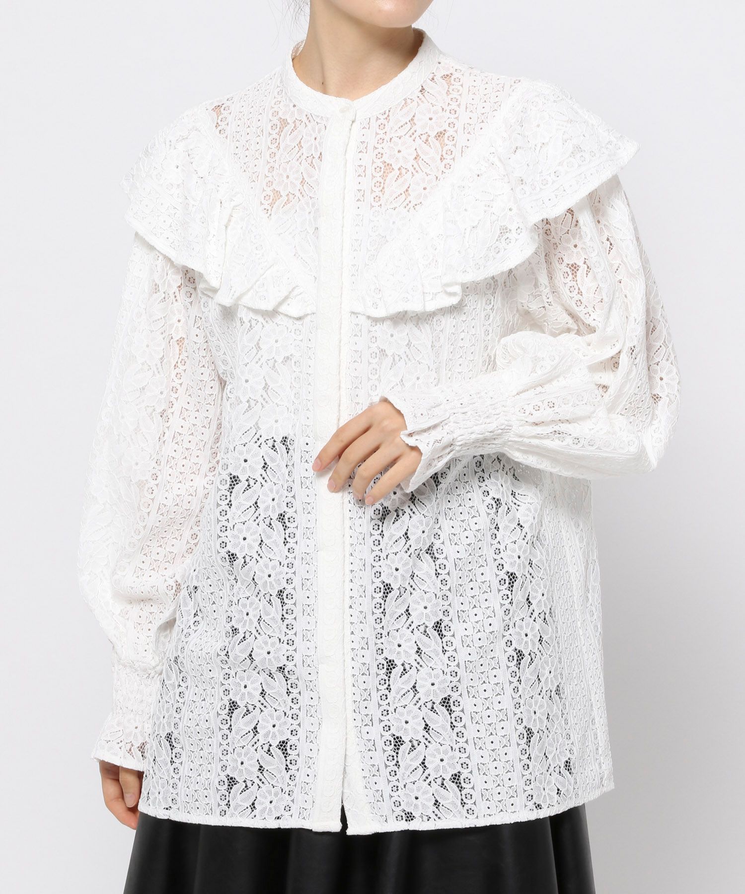 eL】Lace Stand Shirt | [公式]ジーナシス （JEANASIS）通販