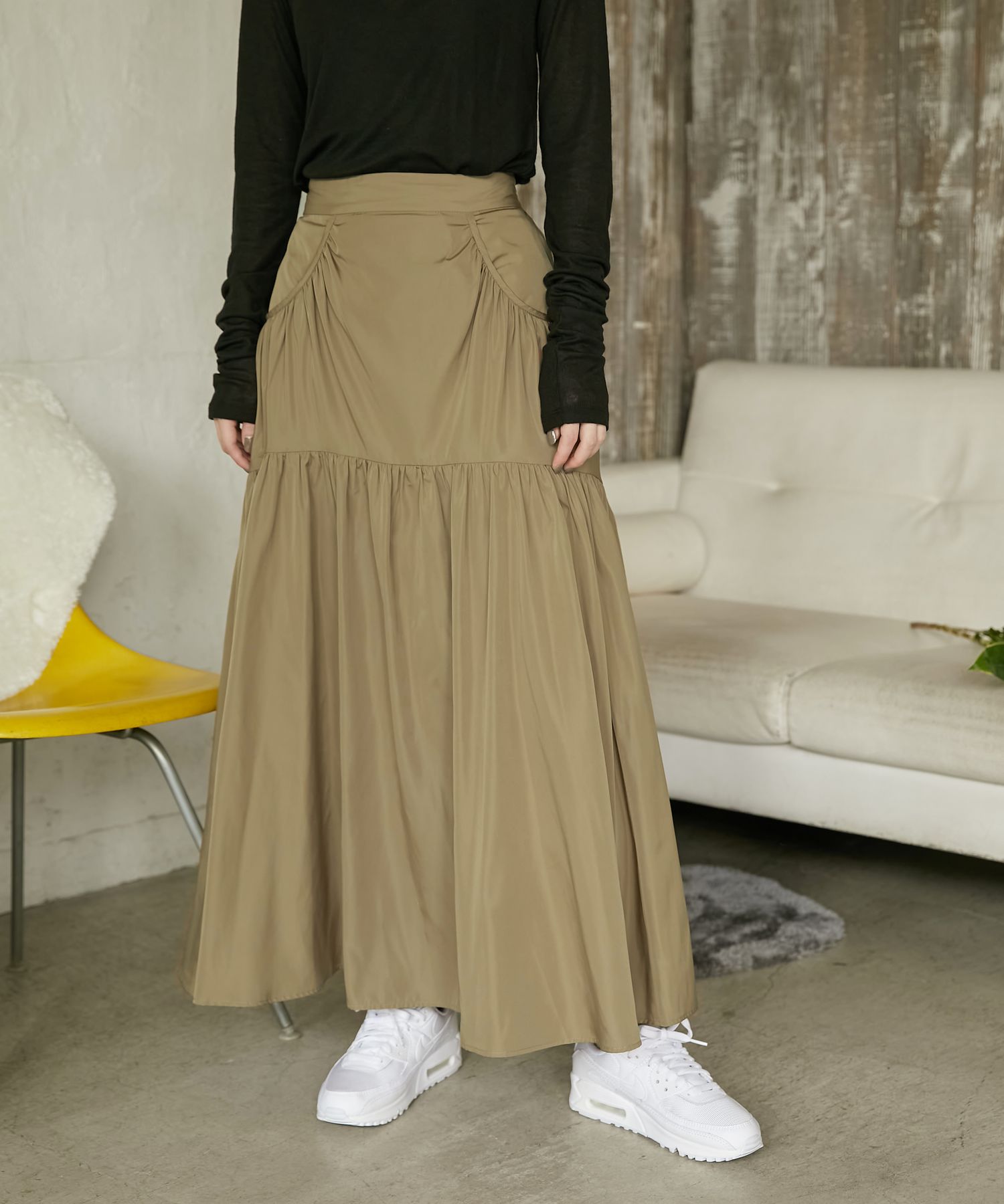 eL】Random Gather Skirt/175420-